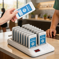 Système d'alerte triple pour clients - Vibration, bip et flash pour restaurants, cafés et aires de restauration dynamiques