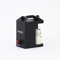 Boîte en carton ondulé rectangulaire pliable à usage unique, personnalisable, 3 plis, 12L, portable pour vin, pour le commerce électronique transfrontalier