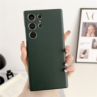 Étui de téléphone portable en cuir véritable de haute qualité pour Samsung S24 S23 S22 Ultra Plus avec boutons métalliques