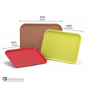 Restaurant Hamburger Cake Recyclable Commercial Grade <strong>Plastic</strong> Fast Food Tray Hotel Kitchen <strong>Rectangular</strong> PP Foodservice Trays - Product Image 1