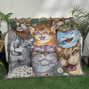 Textiles para el hogar Manta de <span class=keywords><strong>tapiz</strong></span> tejida de la serie Animal personalizada rápida Manta de viaje para acampar - Product Image 6
