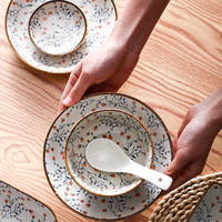Service de table en porcelaine, 6 pièces, service de vaisselle blanche en céramique pour cadeau