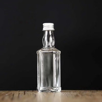Botol Kaca Bulat Gin Mini 5cl 50Ml Kustom untuk Semangat Wiski