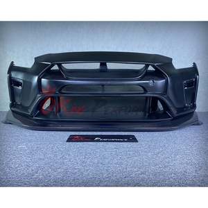 Parachoques delantero de fibra de vidrio estilo Vari MY19 con labio delantero de fibra de carbono para Nissan R35 <span class=keywords><strong>GTR</strong></span> Bodkit - Product Image 2