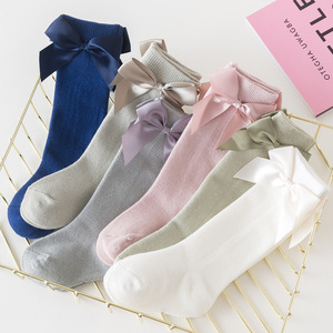 Calcetines de decoración de lazo para niñas, <span class=keywords><strong>medias</strong></span> hasta la rodilla para bebés - Product Image 2