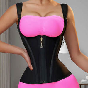 LANGQIN للنساء ضغط مزدوج Corset قابل للتعديل بسحاب خطاف عيون من ملابس تشكيل البطن - Product Image 5