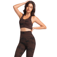 Ensemble de sport tendance sans couture, effet push-up, très élastique, avec short de yoga effet lifting pêche, anti-transpiration pour la gym