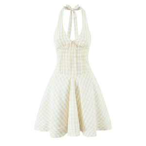 Chic Styles and Comfort in yellow plaid dress for Trendy Women