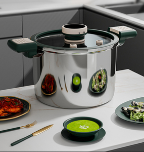 Nova Panela de Pressão Multifuncional de Aço Inoxidável 304 de Três Camadas com Vaporizador Universal para Fogões e Caldeiras - Product Image 2