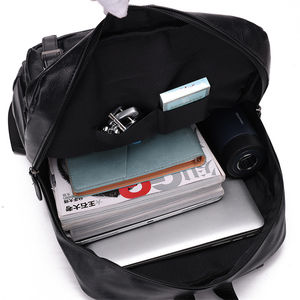 <span class=keywords><strong>Zaino</strong></span> per Laptop staccabile da <span class=keywords><strong>uomo</strong></span> in pelle nera personalizzata per studenti da 12 pollici - Product Image 5