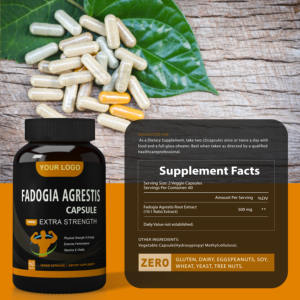 Cápsulas de Extracto de Fadogia Agrestis de 500 mg, Suministro de Fábrica, OEM, Cápsulas de Tongkat Ali y Fadogia Agrestis - Product Image 3