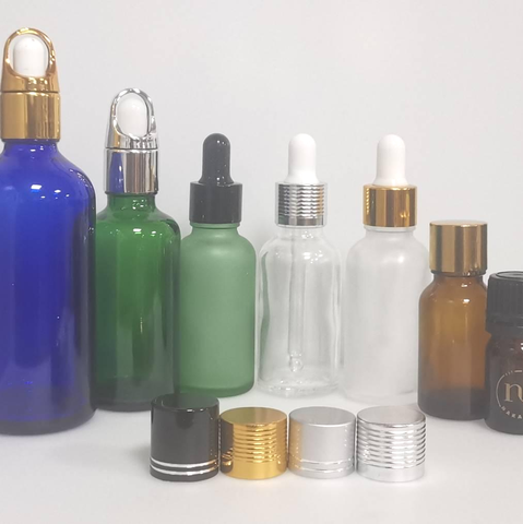 Clear Color Glass Bottle with Black Dropper Essential Oil Bottle