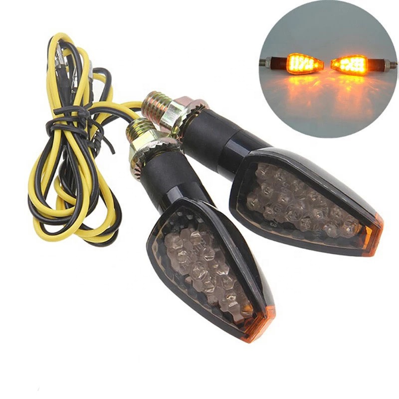 Фонарь рулевого управления с янтарными/дымчатыми/прозрачными линзами, супер яркие водонепроницаемые передние и задние указатели поворота для мотоцикла, светодиодные индикаторы