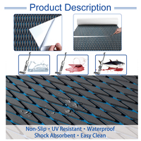 Revêtement de sol marin en mousse EVA moderne et imperméable 6 mm/épaisseur personnalisée, protection UV 3000 heures, antidérapant, logo découpé sur mesure pour yacht et marine