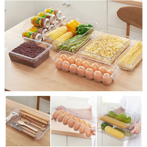 Armadietto da cucina GREENSIDE <span class=keywords><strong>Organizer</strong></span> frigorifero in plastica <span class=keywords><strong>Set</strong></span> di contenitori per alimenti - Product Image 3