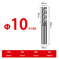 Fraise à queue en carbure monobloc à 4 dents, fraise CNC pour l'acier, l'acier allié et l'acier inoxydable, outil pour l'usinage industriel des métaux