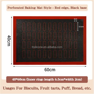 <span class=keywords><strong>Tapis</strong></span> <span class=keywords><strong>de</strong></span> <span class=keywords><strong>cuisson</strong></span> en silicone <span class=keywords><strong>micro</strong></span>-<span class=keywords><strong>perforé</strong></span> premium multi-usages 40*60cm, simple face, antiadhésif, pour feuilletés et pâtisseries, pour four - Product Image 6