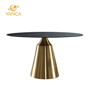 Nouveaux designs de <span class=keywords><strong>table</strong></span> à manger ronde <span class=keywords><strong>avec</strong></span> centre rotatif dessus de <span class=keywords><strong>table</strong></span> en marbre style moderne pour salle à manger cuisine utilisation en plein air hôtel - Product Image 5