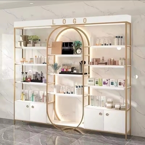 2025 Luxury Beauty Salon Light Display Shelf Cosmetics Nail Skin Care <b>Stand</b> Cabinet Store Display Shelf Storage Rack - Product Image 2