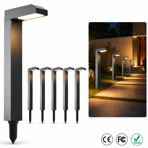 Lampes solaires à piquet les plus vendues, étanches pour l'extérieur, lampes de balisage de jardin, 3 températures de couleur pour allée, patio, aménagement paysager - Product Image 1