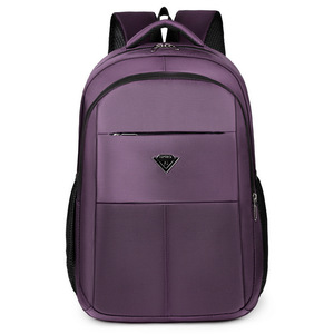 Laptop <b>Backpack</b> For Men Business Travel Lightweight <b>With</b> Laptop <b>Compartment</b> Gray Black Blue Purple Solid Color Shoulder Straps - Product Image 5