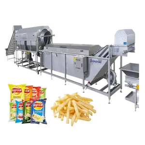 Topkwaliteit Fabriek 100 Kg/u Automatische Chips Frituur Machine Aangepaste Bevroren Frietjes Productielijn