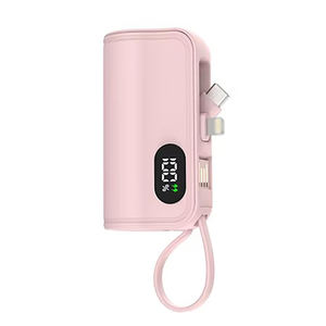 พาวเวอร์แบงค์แบบปลั๊กแอนด์เพลย์ความจุสูงขนาดเล็กพกพาสะดวกใช้พลังงาน5000มิลลิแอมป์ต่อซ่อนได้อย่างรวดเร็ว - Product Image 3