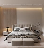 Lits couettes et meubles de luxe King Size 1.8m Lit d'hôtel douillet double Queen Size style moderne avec cadre rembourré