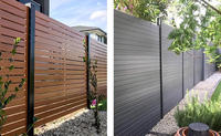 Paneles de Cerca de WPC Compuesto - Diseño Moderno, Ecológico, Impermeable, Ignífugo, Superficie con Textura de Madera 3D, Fácil Instalación