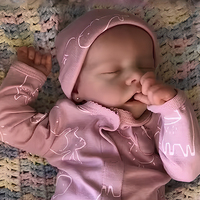 Venta al por mayor 17 "18" pulgadas aspecto libre Real realista recién nacido silicona vinilo dormir Reborn Baby Dolls ropa de niña