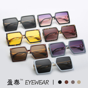 Yingtai Eyewear <b>Square</b> Frame <b>Sunglasses</b> UV400 Protection Unisex Fashion Design - Product Image 4