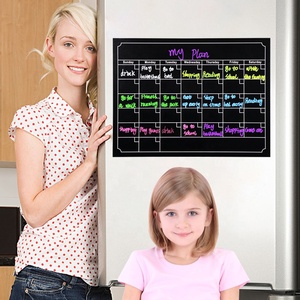 Planificador mensual semanal diario <span class=keywords><strong>Pizarra</strong></span> magnética negra de borrado en seco <span class=keywords><strong>para</strong></span> <span class=keywords><strong>nevera</strong></span> <span class=keywords><strong>para</strong></span> organizar tareas y eventos - Product Image 6