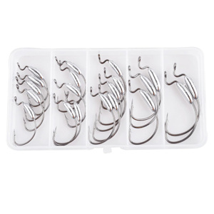 20 cái nước mặn ewg trọng <span class=keywords><strong>swimbait</strong></span> Hooks Kit rộng Worm Hooks cho bass câu cá mềm nhựa wacky <span class=keywords><strong>Rig</strong></span> - Product Image 1
