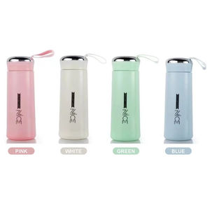 400ml nuovo creativo bella tazza di vetro doppio Business moda <span class=keywords><strong>uomo</strong></span> e donna bottiglie di acqua stampato pubblicità tazza regalo - Product Image 1