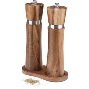 Moulin à sel et à poivre en bois d'acacia de qualité supérieure de 8 pouces, moulin à sel et à poivre en bois de qualité supérieure - Product Image 1