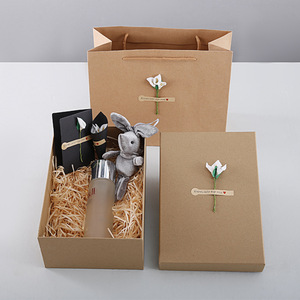 Eco-Friendly Kraft Paper Rigid Gift Box Square Box Design Matt <b>Lamination</b> Custom Design Handmade Art Sticker Top Bottom Lid - Product Image 6