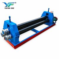Machine à cintrer les tôles semi-automatique à 3 rouleaux, 3 mm, 1600 mm, pour tôles d'acier
