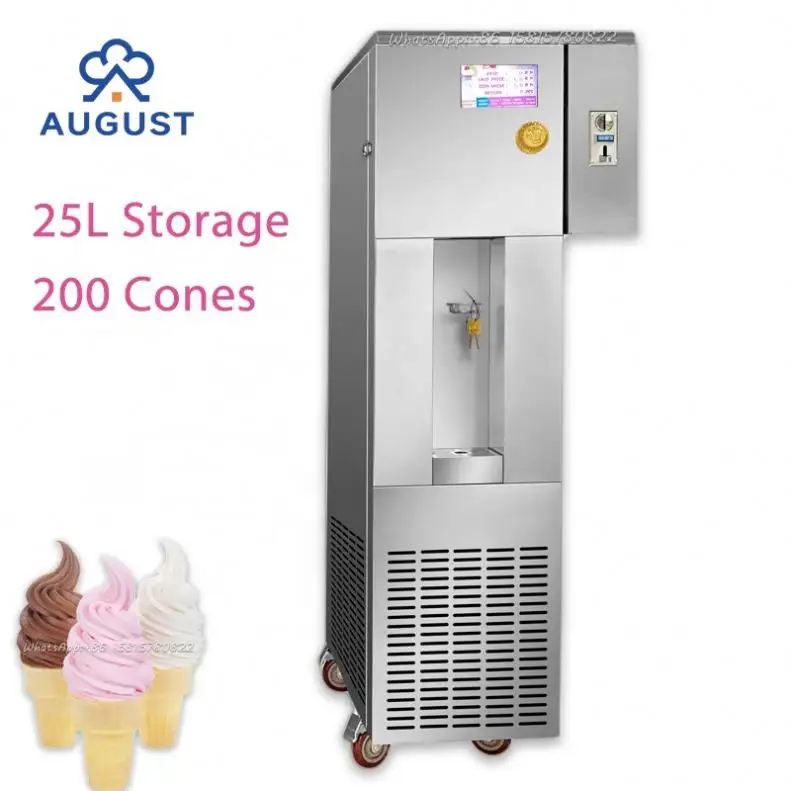 Máquina automática comercial para hacer helados, máquina expendedora de helados suaves, máquina de llenado de helados