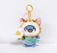 Anoeo Boîte mystère de peluches douces, ensemble de porte-clés requin gras et chaton en peluche, en coton de 4 pouces, pour affichage commercial et cadeaux