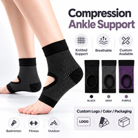 Attelle de cheville tricotée sur mesure, manchon de compression élastique pour le badminton, l'entraînement physique et les sports de plein air