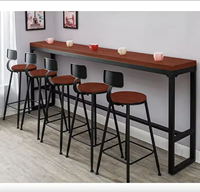 Table de bar moderne en bois de haute qualité avec pieds en métal pour le bureau, la maison, l'hôtel et les centres commerciaux