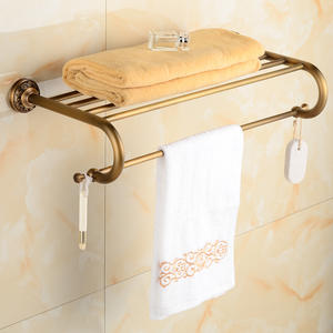 Porte-serviettes de haute qualité en bronze antique, porte-serviettes mural, toilettes, accessoires de salle de bain en laiton massif - Product Image 2