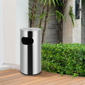 Poubelle Commerciale en Acier Inoxydable 30L, <span class=keywords><strong>Cendrier</strong></span> <span class=keywords><strong>Extérieur</strong></span> à Large Bouche avec Seau Intérieur pour Salle de Sport, École et Bureau - Product Image 6