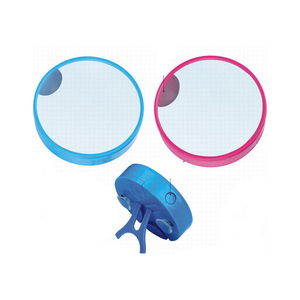Everbest Fashion Style Cheap Custom Promotion Foldable Round LED Light Mirror with Battery Included