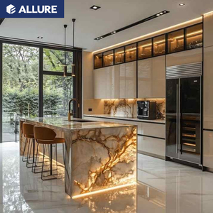 Mueble de Cocina Moderno Allure, Gabinete de Pared, Lacado, Melamina, PVC, Madera Contrachapada, Isla de Almacenamiento con Luz - Product Image 1