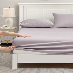 Parure de draps de luxe 4 pièces en fibre de bambou 100 % écologique, respirante et unie, pour la maison et l'hôtellerie - Product Image 3