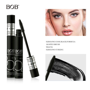 Mascara Bob Super Curl Noir Imperméable pour des Cils Longs et Courbés, Maquillage Quotidien Naturel - Product Image 2