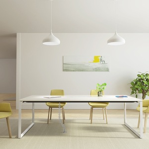 Estación de Trabajo Modular Moderna para 4 Personas con Diseño de Bancos para Espacios Amplios y Equipos de Tamaño Mediano - Product Image 1
