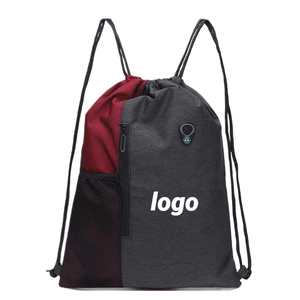 Promotional Customized Logo <b>Foldable</b> <b>Backpack</b> Large Capacity Running Bag with Drawstring for Sports - Product Image 1