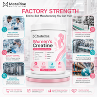 Créatine monohydrate en poudre pour femmes adultes, marque privée OEM, nutrition sportive, soutien énergétique musculaire, formule propre, fitness